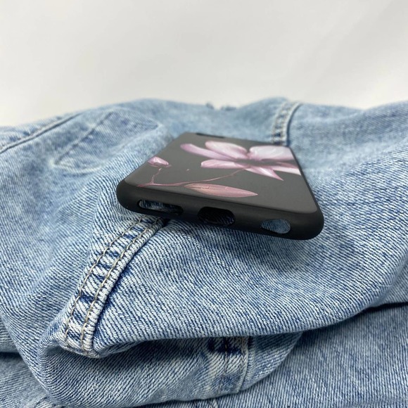 iPhone 6s Plus Case Purple Floral Silicone Glossy Cover NEW - Picture 4 of 6